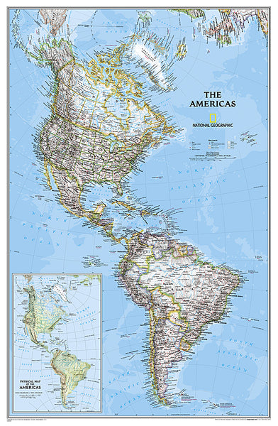 Buy map Americas Classic, Sleeved by National Geographic Maps