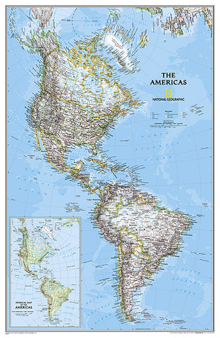 Buy map Americas Classic, Sleeved by National Geographic Maps