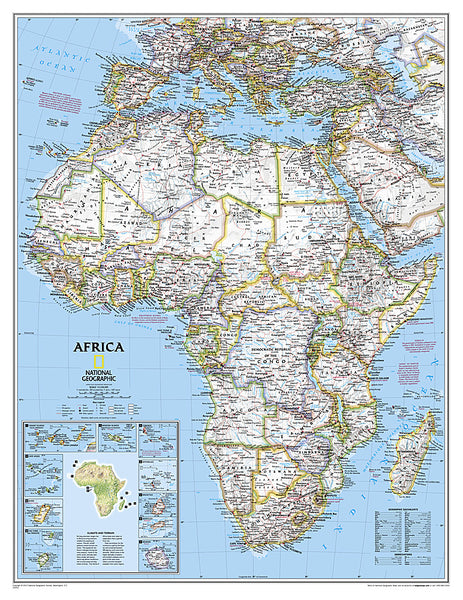 Buy map Africa Classic (Enlarged and Sleeved) by National Geographic Maps