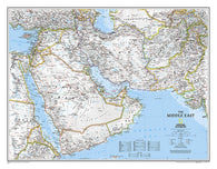 Buy map Middle East, sleeved by National Geographic Maps