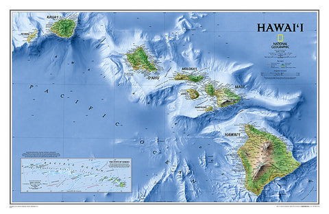 Buy map Hawaii, Laminated by National Geographic Maps