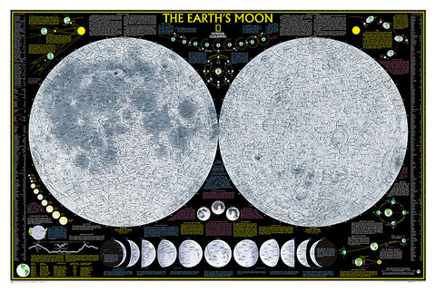 Buy map The Moon, Laminated by National Geographic Maps