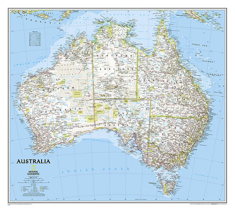 Buy map Australia, Classic, Laminated by National Geographic Maps