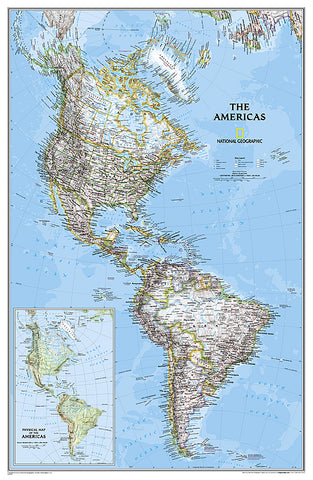 Buy map Americas Classic, Laminated by National Geographic Maps