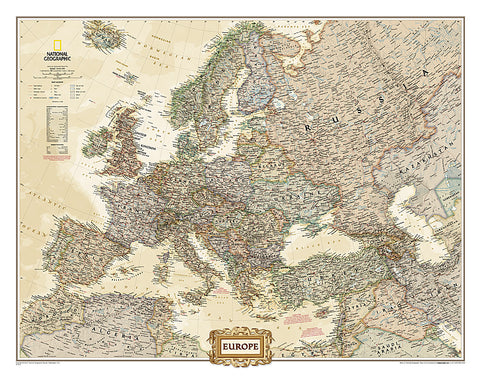 Buy map Europe, Executive, Sleeved by National Geographic Maps