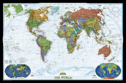 Buy map World, Decorator, Sleeved by National Geographic Maps