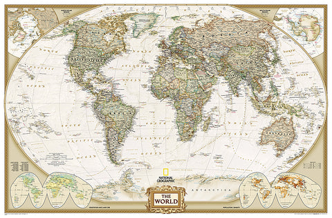 Buy map World, Executive, Enlarged and Sleeved by National Geographic Maps