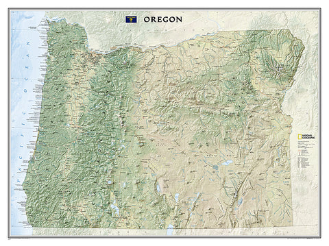 Buy map Oregon, Tubed by National Geographic Maps