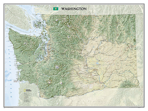 Buy map Washington, Tubed by National Geographic Maps
