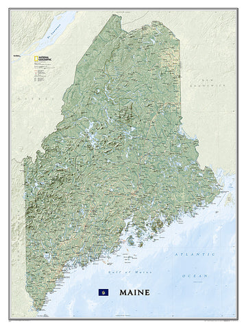 Buy map Maine, Tubed by National Geographic Maps