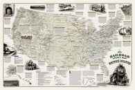 Buy map Americas Scenic Railways, Laminated by National Geographic Maps