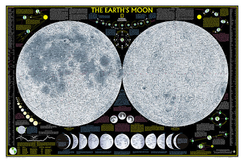 Buy map The Moon, Tubed by National Geographic Maps