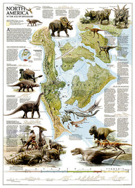 Buy map Dinosaurs of North America, Tubed by National Geographic Maps