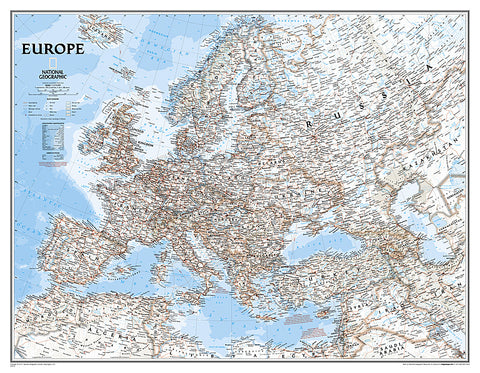 Buy map Europe, Classic, Enlarged and Tubed by National Geographic Maps