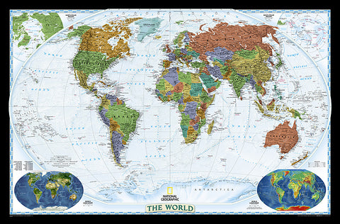 Buy map World, Decorator, Enlarged and Tubed by National Geographic Maps