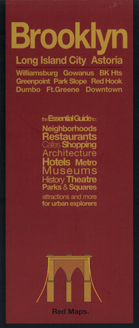 Buy map Brooklyn, New York with Long Island City