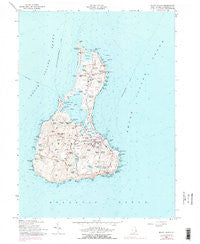 Block Island Rhode Island Historical topographic map, 1:24000 scale, 7.5 X 7.5 Minute, Year 1957