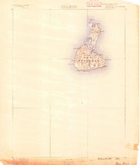 Block Island Rhode Island Historical topographic map, 1:62500 scale, 15 X 15 Minute, Year 1889