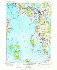 Bristol Rhode Island Historical topographic map, 1:24000 scale, 7.5 X 7.5 Minute, Year 1955