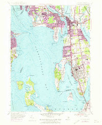 Bristol Rhode Island Historical topographic map, 1:24000 scale, 7.5 X 7.5 Minute, Year 1955