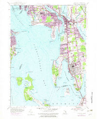 Bristol Rhode Island Historical topographic map, 1:24000 scale, 7.5 X 7.5 Minute, Year 1955