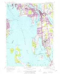 Bristol Rhode Island Historical topographic map, 1:24000 scale, 7.5 X 7.5 Minute, Year 1955