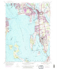 Bristol Rhode Island Historical topographic map, 1:24000 scale, 7.5 X 7.5 Minute, Year 1955