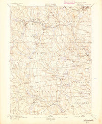 Burrillville Rhode Island Historical topographic map, 1:62500 scale, 15 X 15 Minute, Year 1894