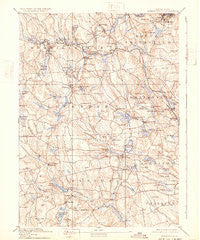 Burrillville Rhode Island Historical topographic map, 1:62500 scale, 15 X 15 Minute, Year 1894