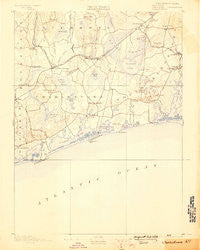 Charlestown Rhode Island Historical topographic map, 1:62500 scale, 15 X 15 Minute, Year 1889