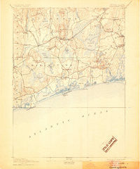 Charlestown Rhode Island Historical topographic map, 1:62500 scale, 15 X 15 Minute, Year 1889