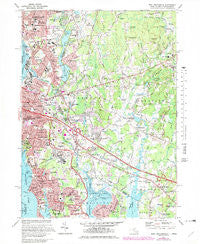 East Providence Rhode Island Historical topographic map, 1:24000 scale, 7.5 X 7.5 Minute, Year 1971