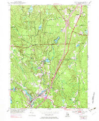 Hope Valley Rhode Island Historical topographic map, 1:24000 scale, 7.5 X 7.5 Minute, Year 1953