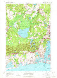 Kingston Rhode Island Historical topographic map, 1:24000 scale, 7.5 X 7.5 Minute, Year 1957