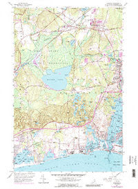 Kingston Rhode Island Historical topographic map, 1:24000 scale, 7.5 X 7.5 Minute, Year 1957