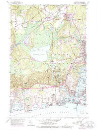 Kingston Rhode Island Historical topographic map, 1:24000 scale, 7.5 X 7.5 Minute, Year 1957