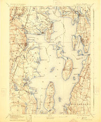 Narragansett Bay Rhode Island Historical topographic map, 1:62500 scale, 15 X 15 Minute, Year 1892