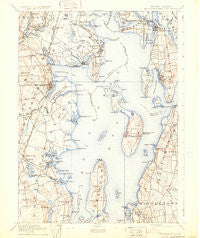 Narragansett Bay Rhode Island Historical topographic map, 1:62500 scale, 15 X 15 Minute, Year 1892