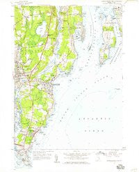 Narragansett Pier Rhode Island Historical topographic map, 1:24000 scale, 7.5 X 7.5 Minute, Year 1957