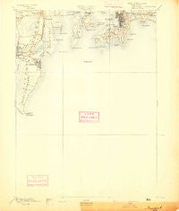 Newport Rhode Island Historical topographic map, 1:62500 scale, 15 X 15 Minute, Year 1894