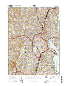 Providence Rhode Island Current topographic map, 1:24000 scale, 7.5 X 7.5 Minute, Year 2015