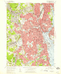 Providence Rhode Island Historical topographic map, 1:24000 scale, 7.5 X 7.5 Minute, Year 1957