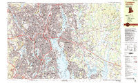 Providence Rhode Island Historical topographic map, 1:25000 scale, 7.5 X 15 Minute, Year 1987