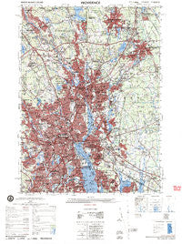 Providence Rhode Island Historical topographic map, 1:50000 scale, 15 X 15 Minute, Year 1979