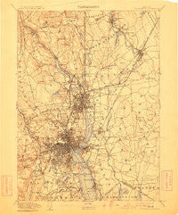 Providence Rhode Island Historical topographic map, 1:62500 scale, 15 X 15 Minute, Year 1894