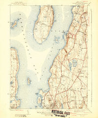 Prudence Island Rhode Island Historical topographic map, 1:31680 scale, 7.5 X 7.5 Minute, Year 1942