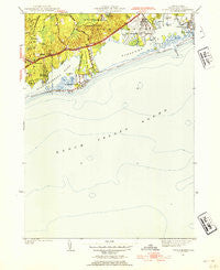 Quonochontaug Rhode Island Historical topographic map, 1:31680 scale, 7.5 X 7.5 Minute, Year 1953