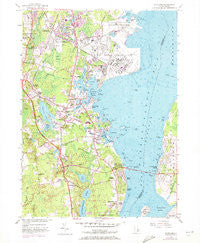 Wickford Rhode Island Historical topographic map, 1:24000 scale, 7.5 X 7.5 Minute, Year 1957