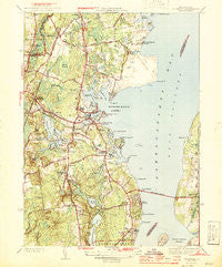 Wickford Rhode Island Historical topographic map, 1:31680 scale, 7.5 X 7.5 Minute, Year 1944