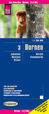 Buy map Indonesia 3, Borneo Road Map
